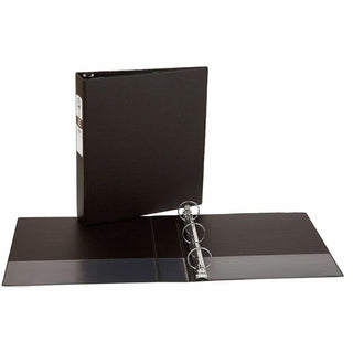 Economy Non-View Binder with Round Rings, 3 Rings, 2" Capacity, 11 x 8.5, Black, (3501)