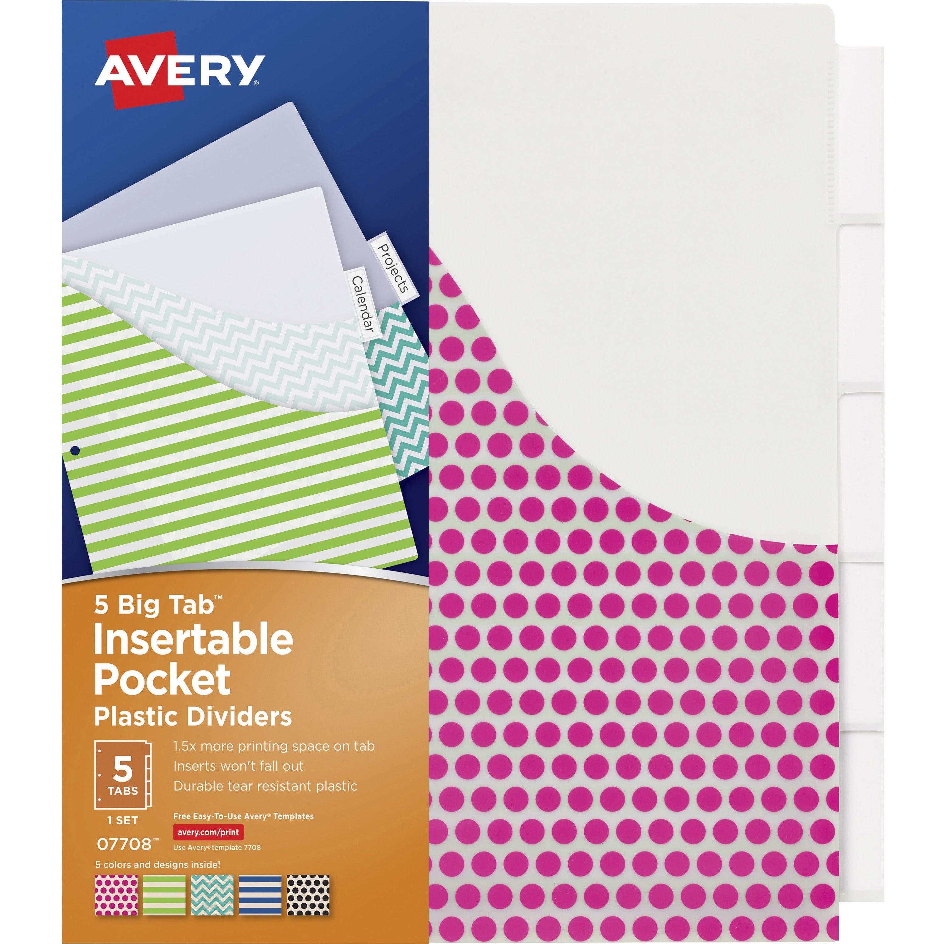 avery-big-tab-insertable-plastic-pocket-dividers-180-x-dividers-180-tabs-5-5-tabs-set-93-divider-width-x-1113-divider-length-3-hole-punched-multicolor-plastic-divider-clear-plastic-tabs-36-carton_ave07708 - 1