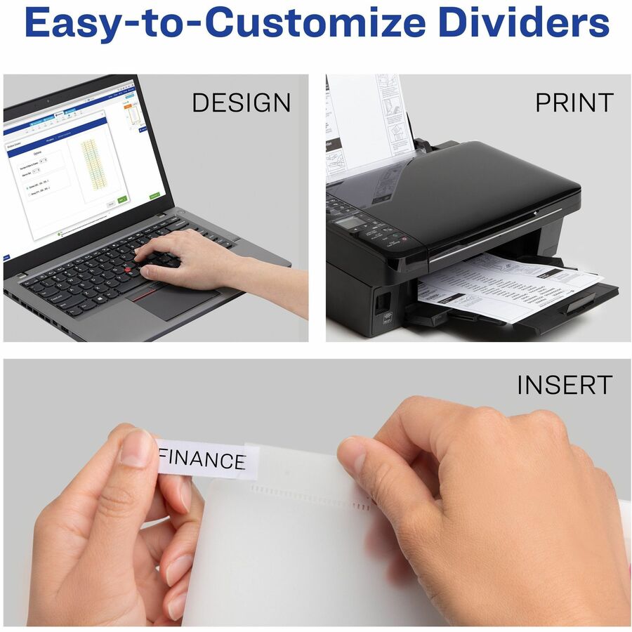 Avery Big Tab Insertable Plastic Pocket Dividers - 180 x Divider(s) - 180 Tab(s) - 5 - 5 Tab(s)/Set - 9.3" Divider Width x 11.13" Divider Length - 3 Hole Punched - Multicolor Plastic Divider - Clear Plastic Tab(s) - 36 / Carton