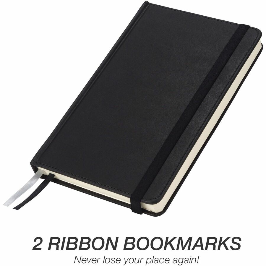 Samsill Classic Journal - 5.25 Inch x 8.25 Inch - Black - Samsill Classic Size Writing Notebook Journal - Hardbound Cover - 5.25 Inch x 8.25 Inch - 120 Ruled Sheets (240 Pages) - Black