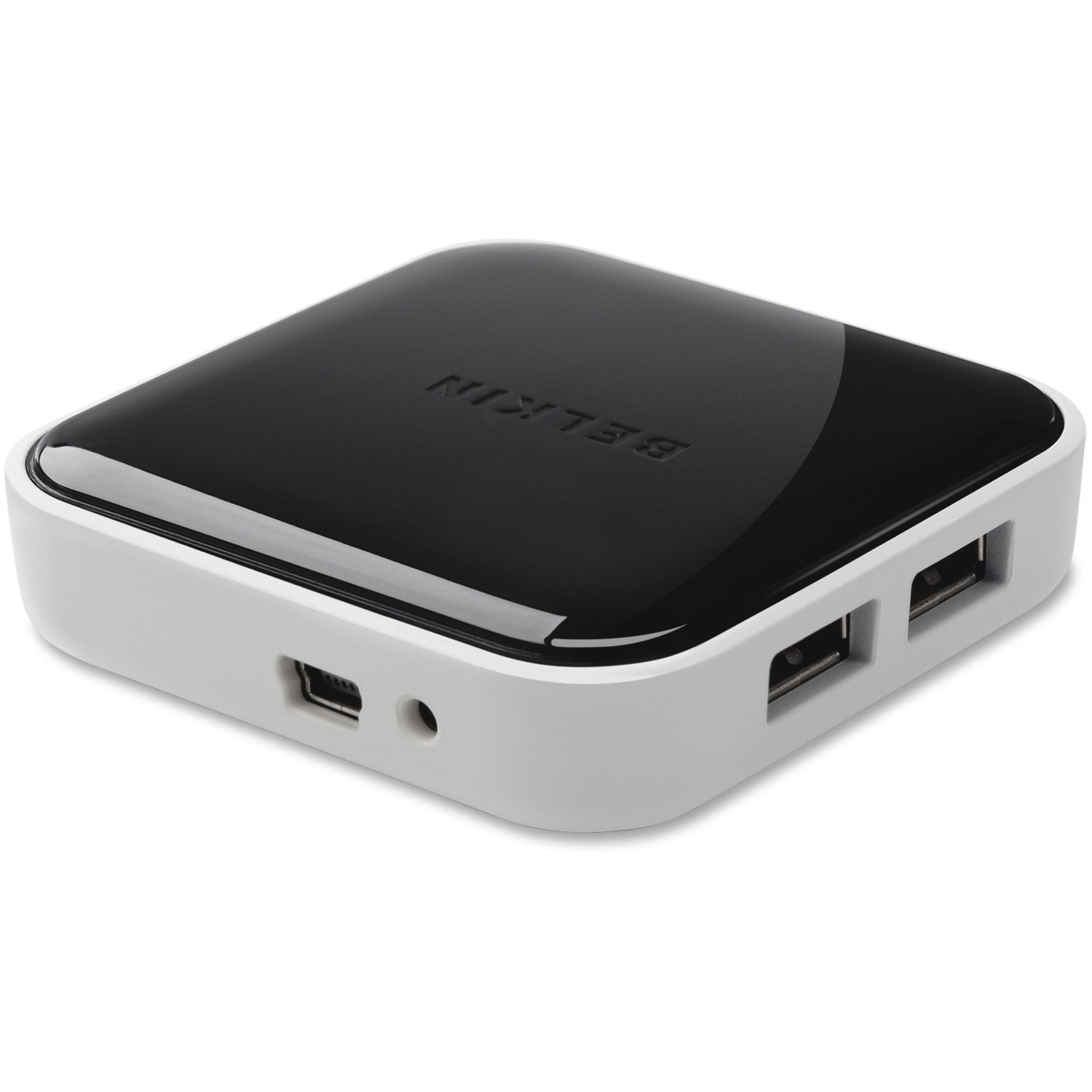 Belkin 4-Port Powered Desktop Hub - USB - External - 4 USB Port(s) - 4 USB 2.0 Port(s) - PC, Mac - 