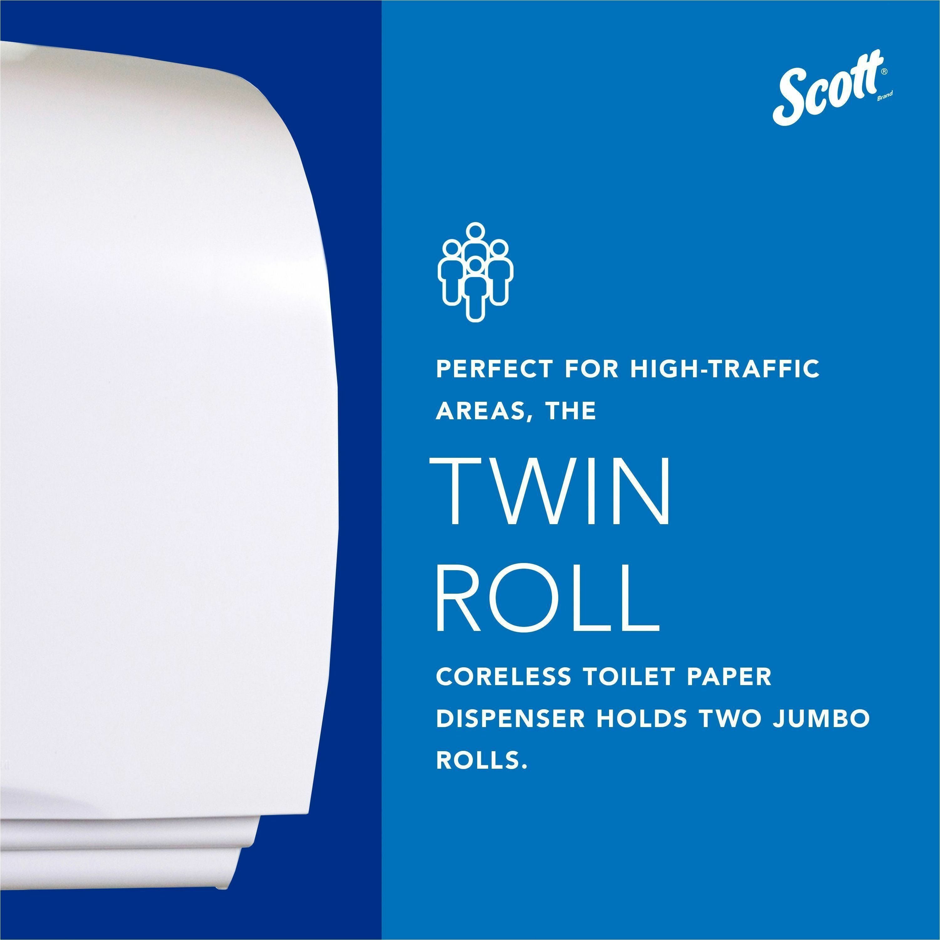 scott-essential-coreless-jumbo-roll-toilet-paper-dispenser-coreless-dispenser-2-x-roll-109-height-x-201-width-x-59-depth-plastic-black-durable-1-carton_kcc09609 - 3