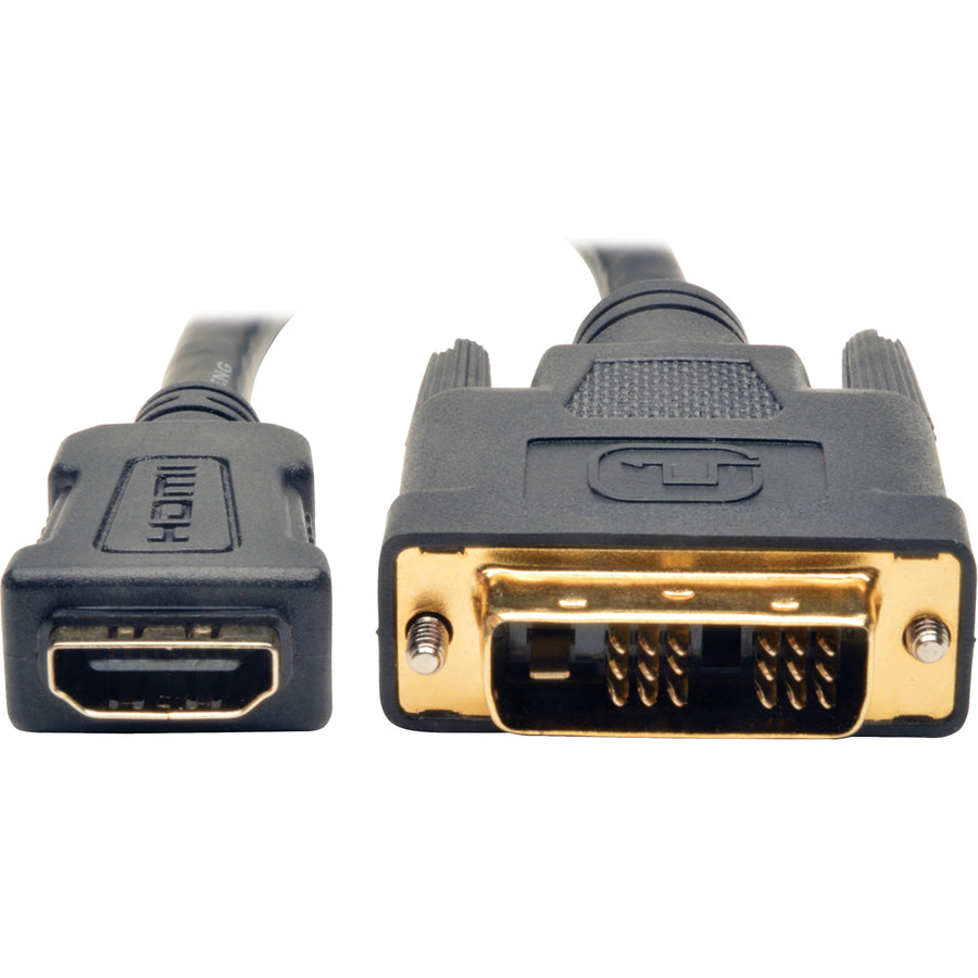 tripp-lite-by-eaton-hdmi-to-dvi-d-adapter-cable-f-m-8-in-203-cm-8-dvi-d-hdmi-video-cable-for-video-device-first-end-1-x-dvi-d-single-link-digital-video-male-second-end-1-x-hdmi-digital-audio-video-female-supports-up-to-1920-x_trpp13008n - 2