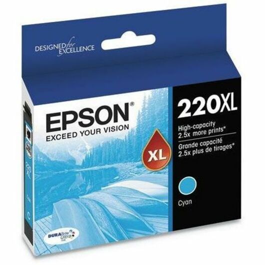 T220XL220-S (220XL) DURABrite Ultra High-Yield Ink, 450 Page-Yield, Cyan