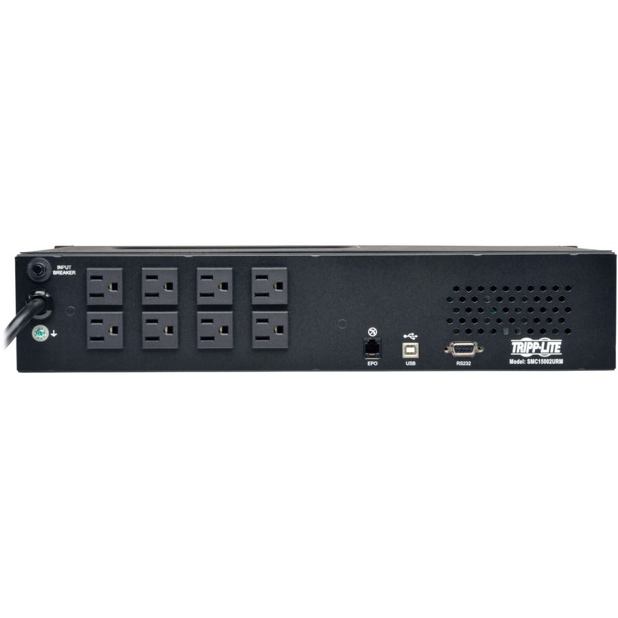 Tripp Lite by Eaton UPS SmartPro 120V 1.5kVA 1kW Line-Interactive Sine Wave UPS 2U Rack/Tower LCD USB DB9 8 Outlets - 2U Rack/Tower - 6.50 Minute Stand-by - 120 V AC Input - 120 V AC Output - 8 x NEMA 5-15R - TAA Compliant