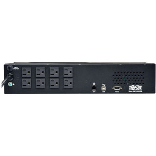 Tripp Lite by Eaton UPS SmartPro 120V 1.5kVA 1kW Line-Interactive Sine Wave UPS 2U Rack/Tower LCD USB DB9 8 Outlets - 2U Rack/Tower - 6.50 Minute Stand-by - 120 V AC Input - 120 V AC Output - 8 x NEMA 5-15R - TAA Compliant