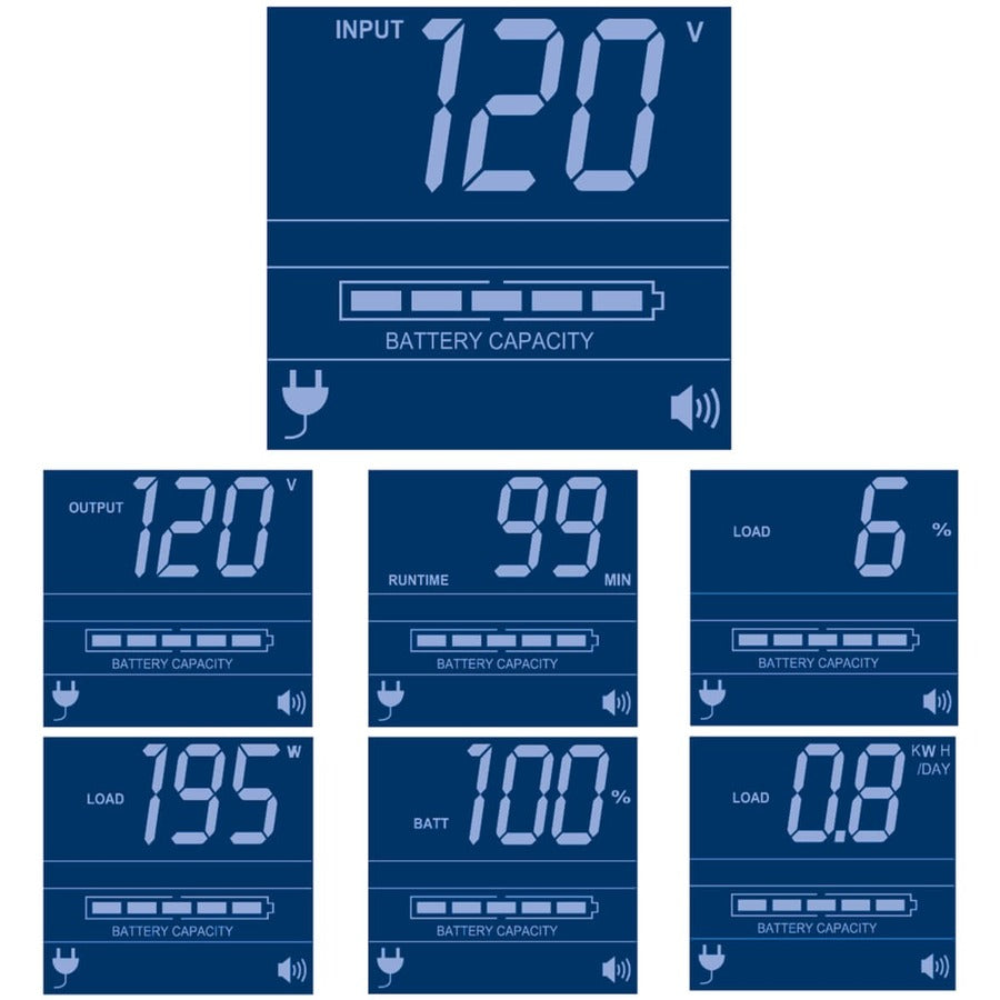 Tripp Lite by Eaton UPS SmartPro 120V 1.5kVA 1kW Line-Interactive Sine Wave UPS 2U Rack/Tower LCD USB DB9 8 Outlets - 2U Rack/Tower - 6.50 Minute Stand-by - 120 V AC Input - 120 V AC Output - 8 x NEMA 5-15R - TAA Compliant