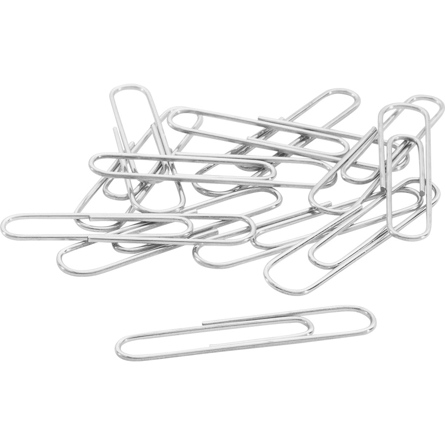 ACCO Recycled Paper Clips - No. 1 - 1.3" Length - 10 Sheet Capacity - Durable, Reusable - 1000 / Pack - Silver - Metal - 2