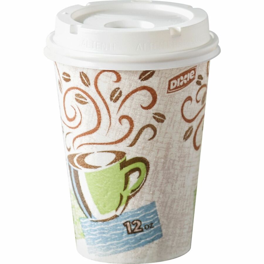 Dixie PerfecTouch 12 oz Insulated Paper Hot Coffee Cups by GP Pro - 160 / Pack - 6 / Carton - Assorted - Paper - Coffee, Hot Drink