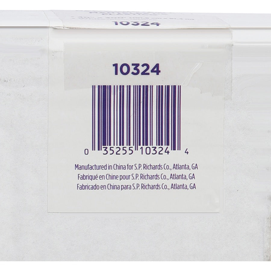 Genuine Joe Banquet-Size Plastic Tablecover - 300 ft Length x 40" Width - Plastic - White - 6 / Carton - 