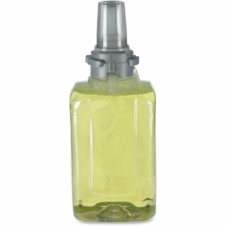 Gojo ADX-12 GingerCitrus Handwash Refill - Ginger Citrus ScentFor - 42.3 fl oz (1250 mL) - Pump Bottle Dispenser - Kill Germs - Hand, Skin, Hair - Moisturizing - Green - Bio-based - 3 / Carton