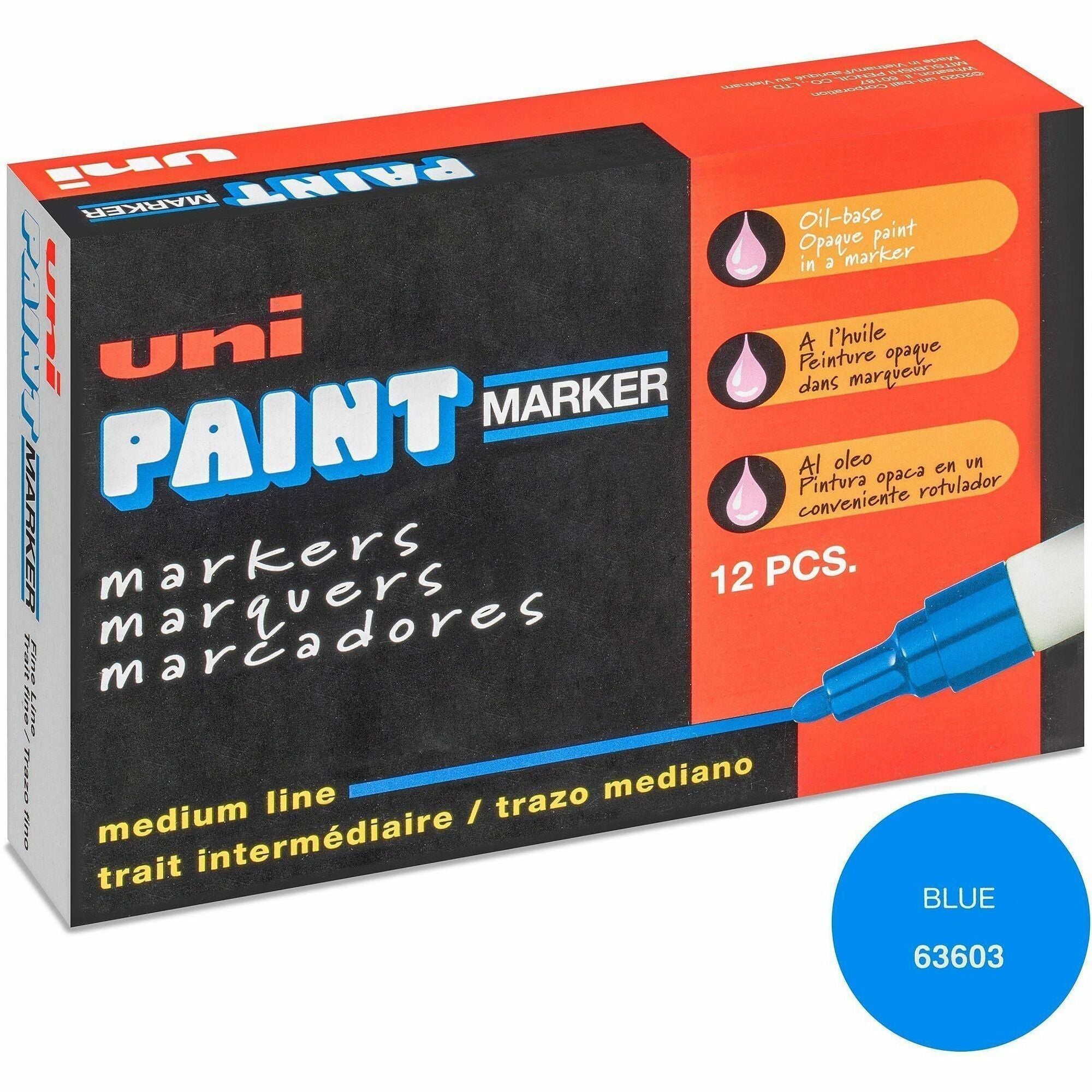 Sanford - uni-Paint Marker, Medium Point, Blue, Sold as 1 EA