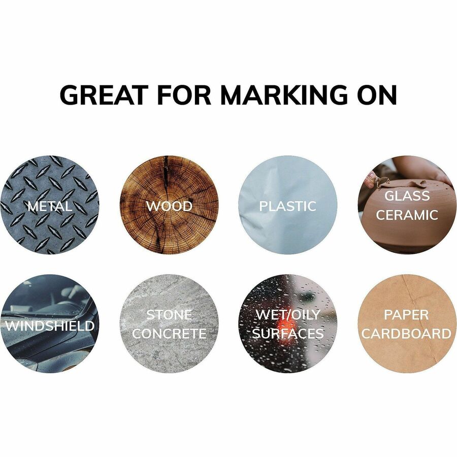 uni uni-Paint PX-20 Oil-Based Paint Marker - Medium Marker Point - Blue Oil Based Ink - White Barrel - 1 Dozen