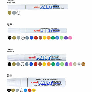 uni uni-Paint PX-20 Oil-Based Marker - Medium Marker Point - White Oil Based Ink - White Barrel - 1 Dozen