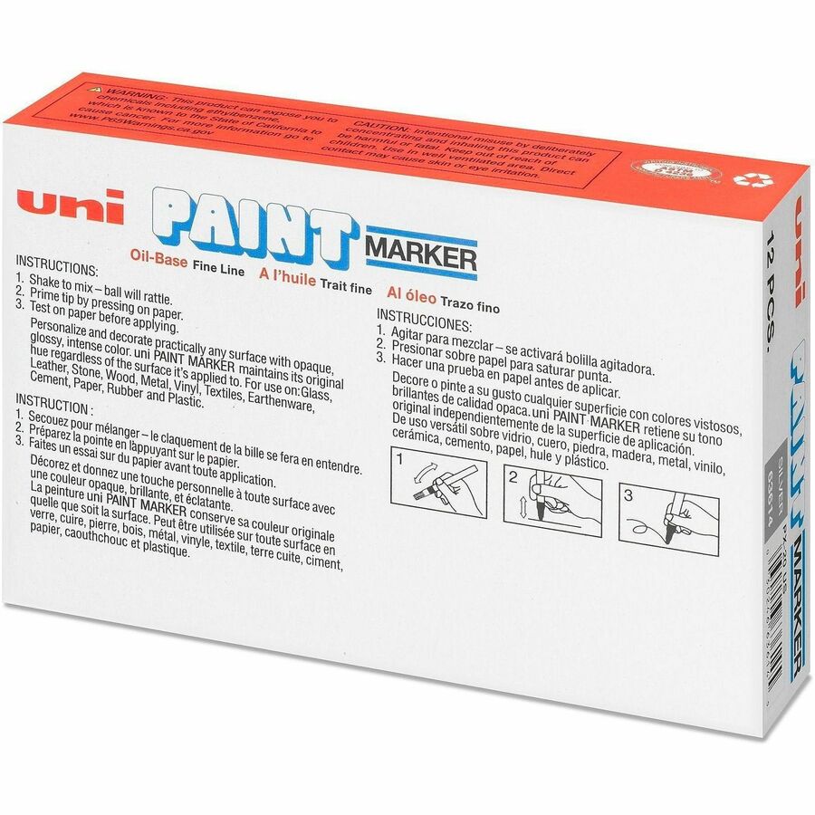 Sanford - uni-Paint Marker, Medium Point, Metallic Silver, Sold as 1 EA