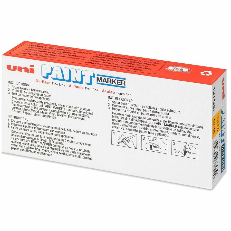 Sanford - uni-Paint Marker, Fine Point, Yellow, Sold as 1 EA