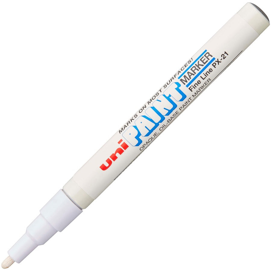 uni Uni-Paint PX-21 Oil-Based Marker - Fine Marker Point - White Oil Based Ink - 1 Dozen