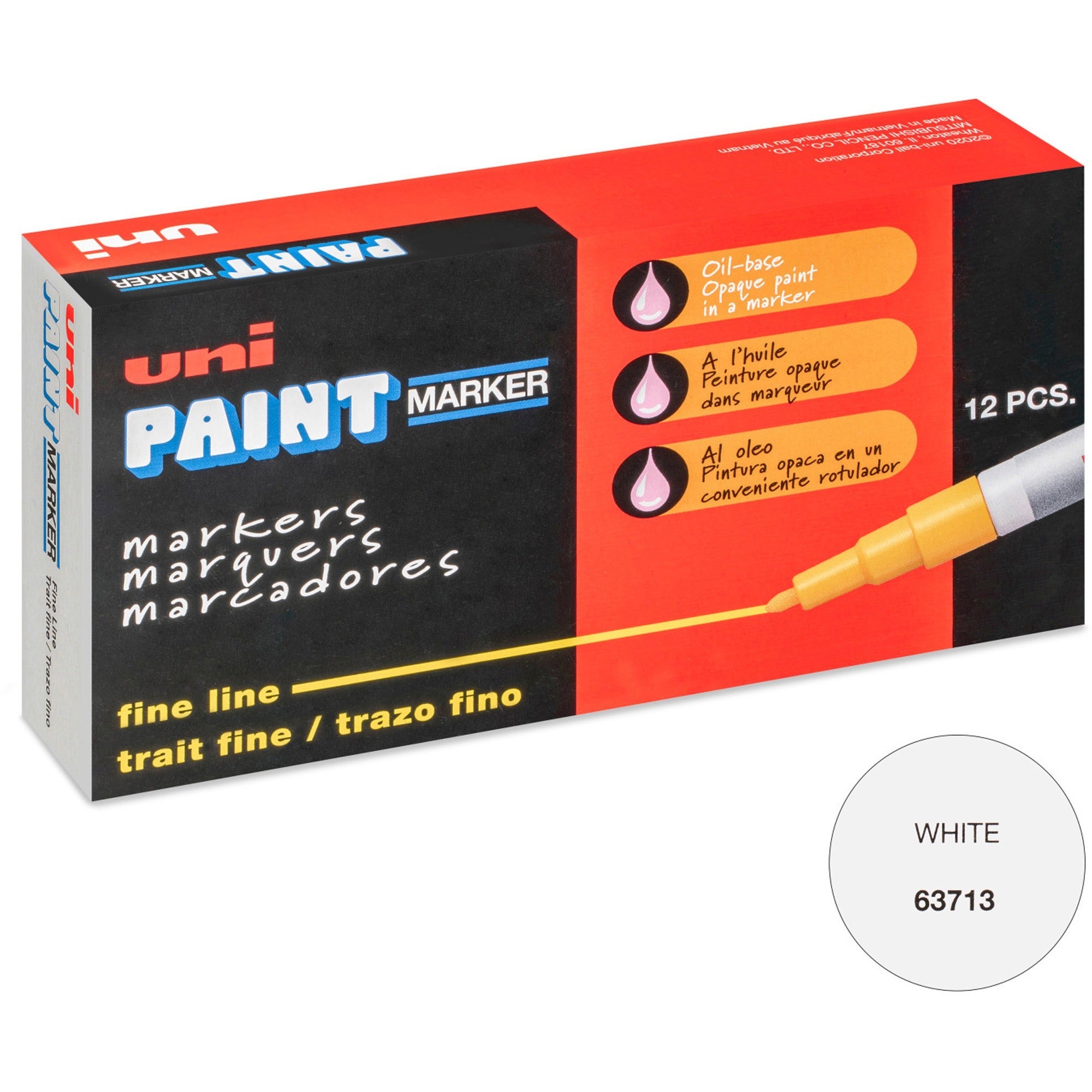 uni-uni-paint-px-21-oil-based-marker-fine-marker-point-white-oil-based-ink-1-dozen_ubc63713dz - 1