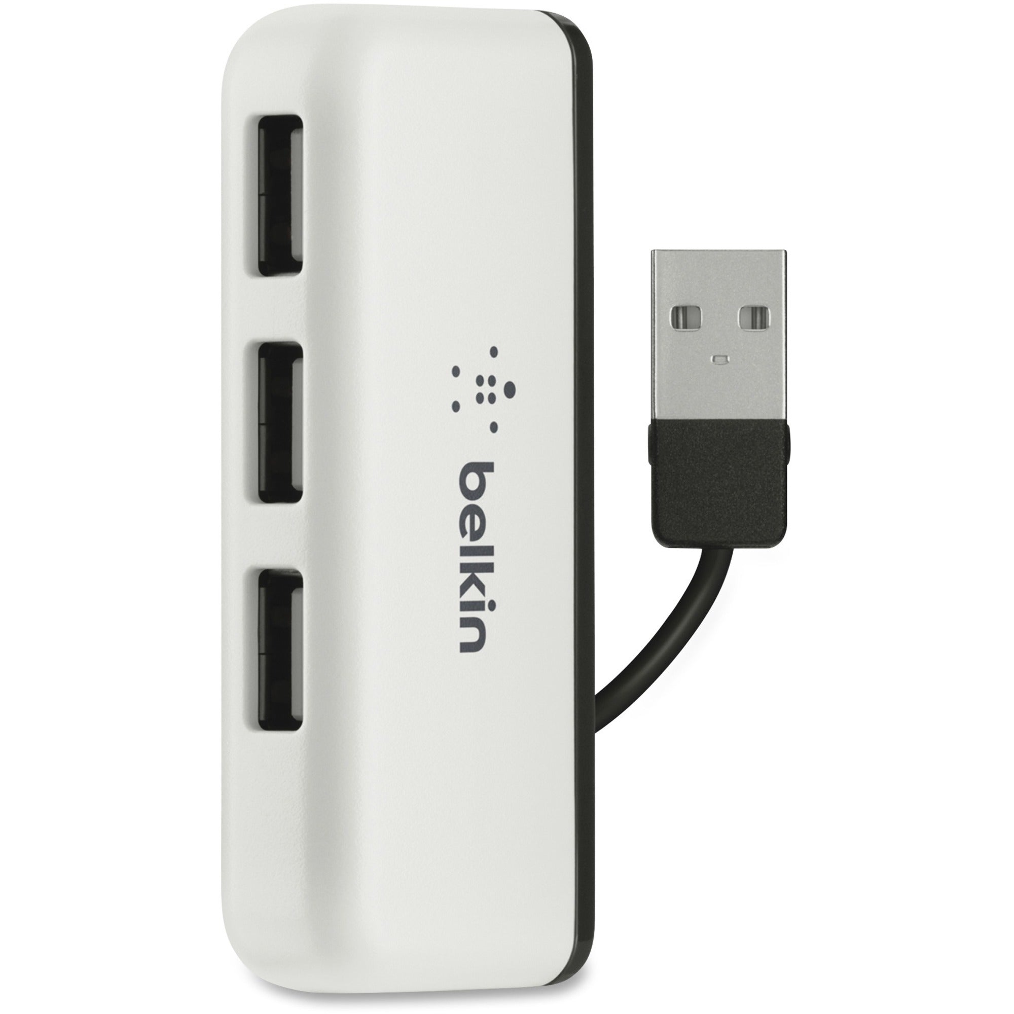 Belkin 4-Port Travel Hub - USB - External - 4 USB Port(s) - 4 USB 2.0 Port(s) - Mac - 