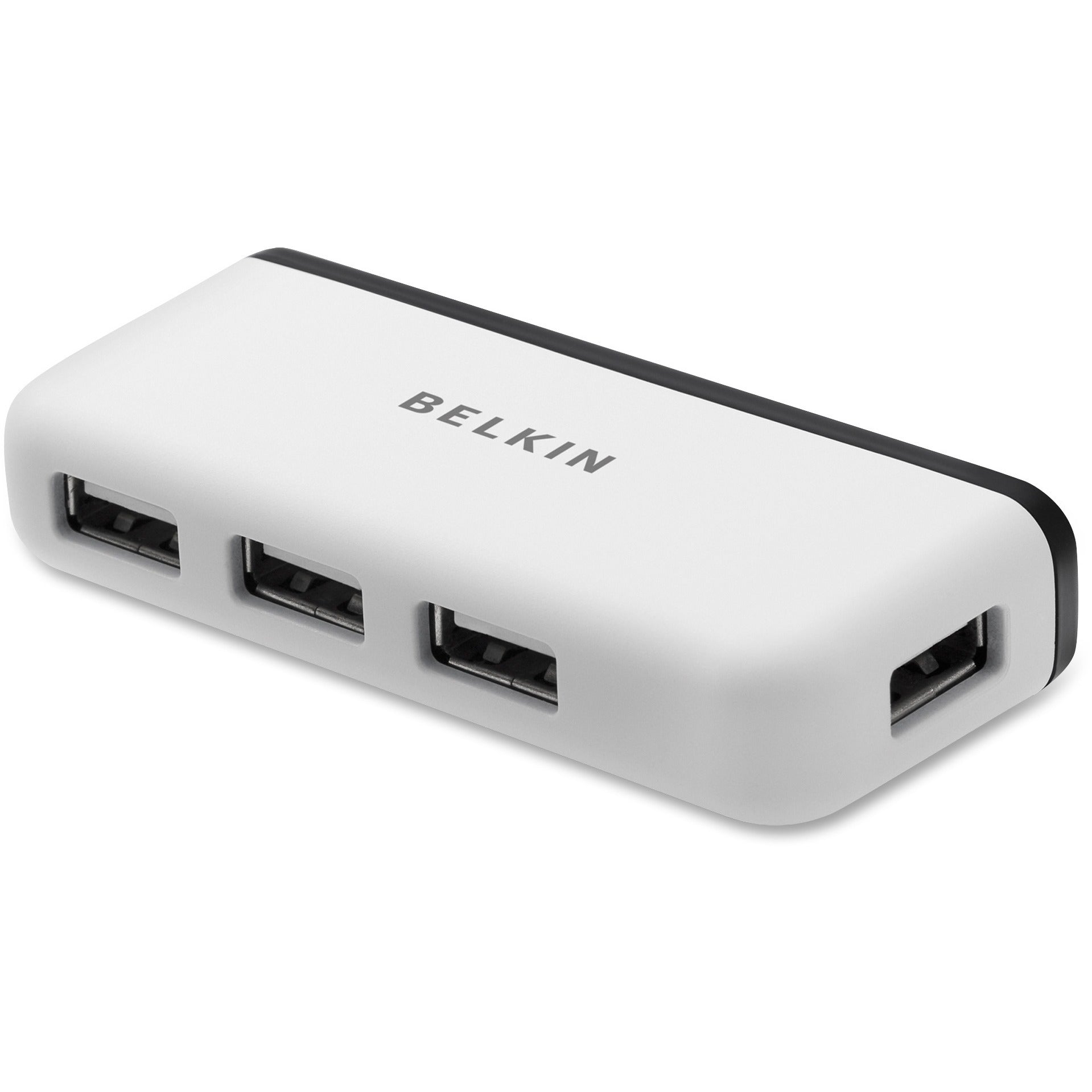 Belkin 4-Port Travel Hub - USB - External - 4 USB Port(s) - 4 USB 2.0 Port(s) - Mac - 