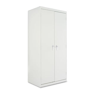 Assembled 78" High Heavy-Duty Welded Storage Cabinet, Four Adjustable Shelves, 36w x 24d, Light Gray - 
