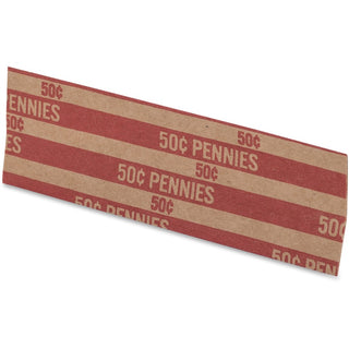 Flat Coin Wrappers, Pennies, $.50, 1000 Wrappers/Box