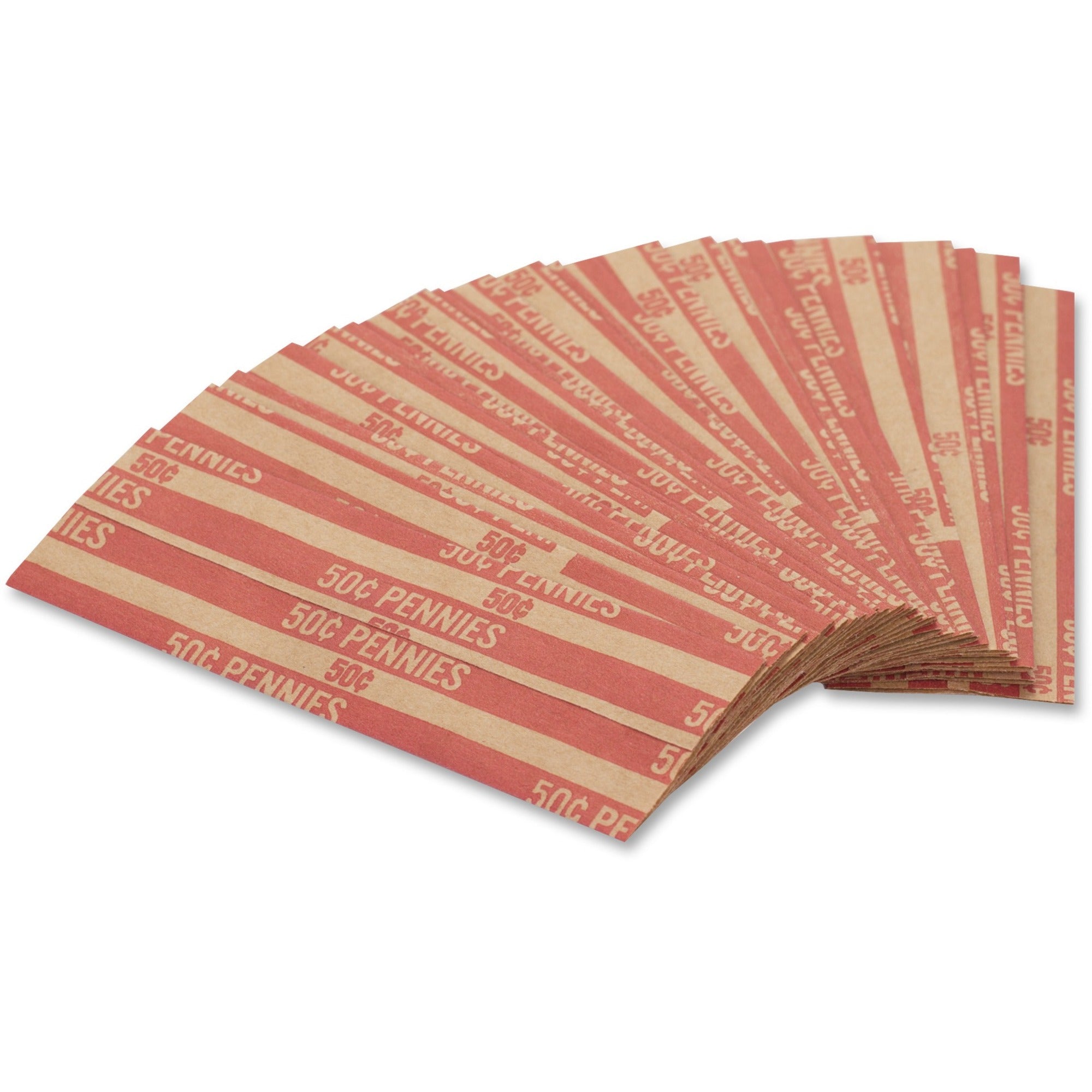 Flat Coin Wrappers, Pennies, $.50, 1000 Wrappers/Box