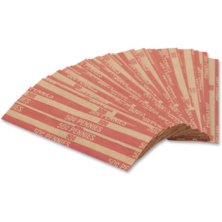Flat Coin Wrappers, Pennies, $.50, 1000 Wrappers/Box