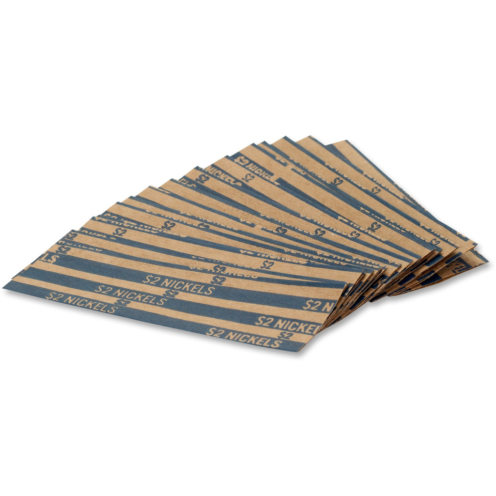 Flat Coin Wrappers, Nickels, $2, 1000 Wrappers/Box