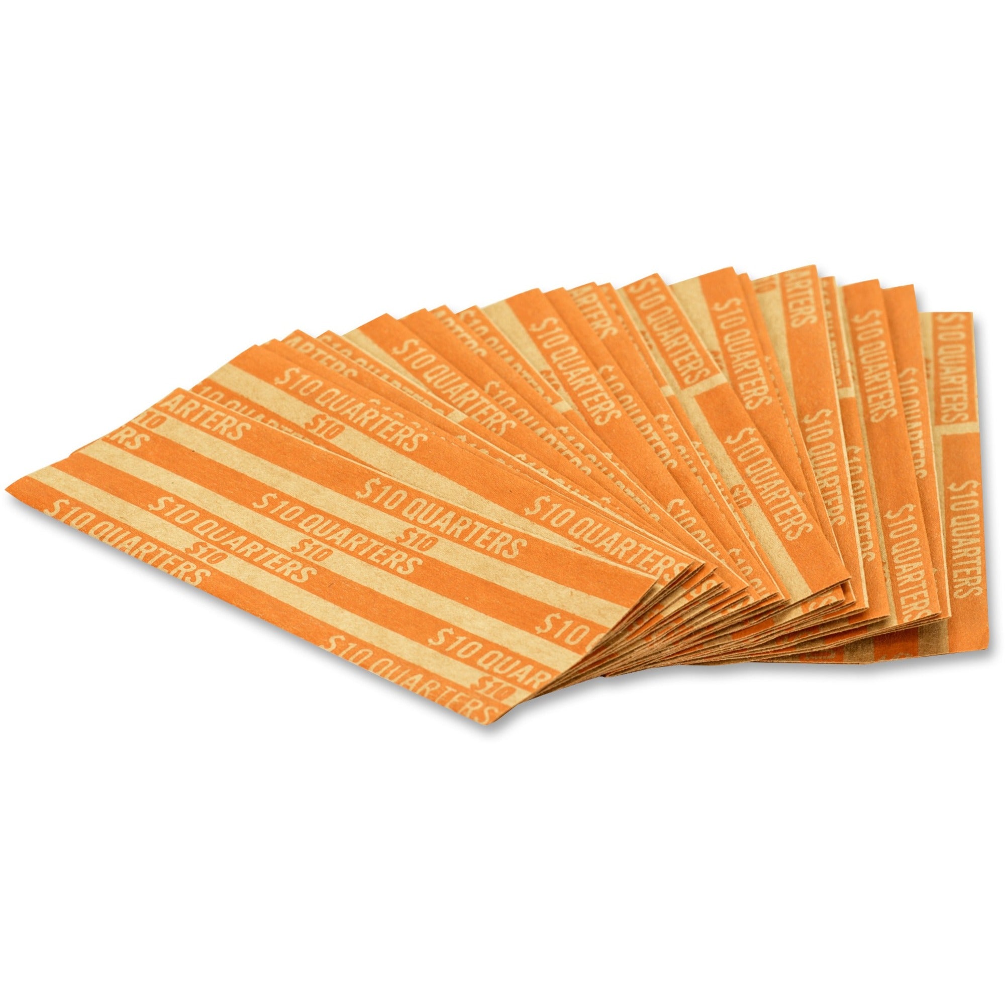 PAP-R Flat Coin Wrappers - Total $10 in 40 Coins of 25 Denomination - Heavy Duty - Paper - Kraft - 1000 / Box