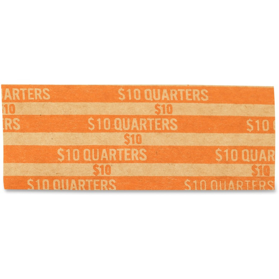 PAP-R Flat Coin Wrappers - Total $10 in 40 Coins of 25 Denomination - Heavy Duty - Paper - Kraft - 1000 / Box