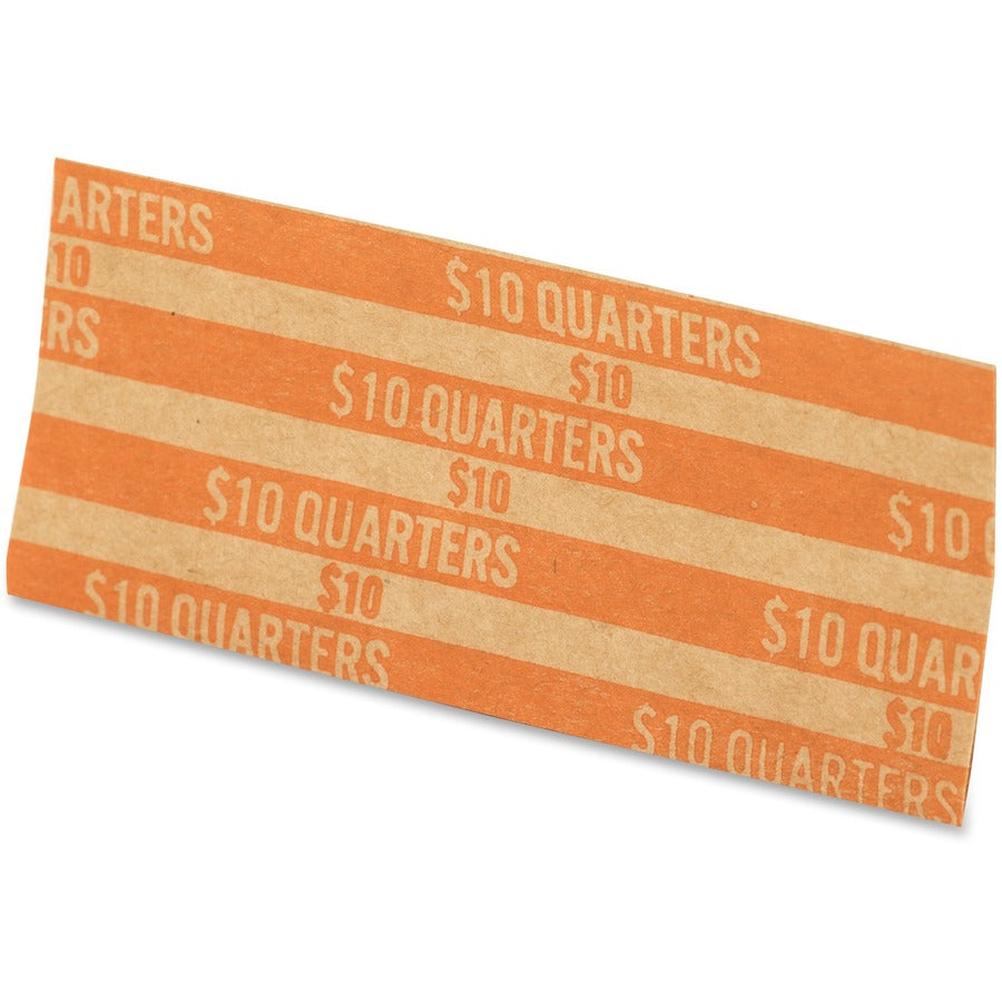 PAP-R Flat Coin Wrappers - Total $10 in 40 Coins of 25 Denomination - Heavy Duty - Paper - Kraft - 1000 / Box