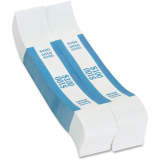 Currency Straps, Blue, $100 in Dollar Bills, 1000 Bands/Pack