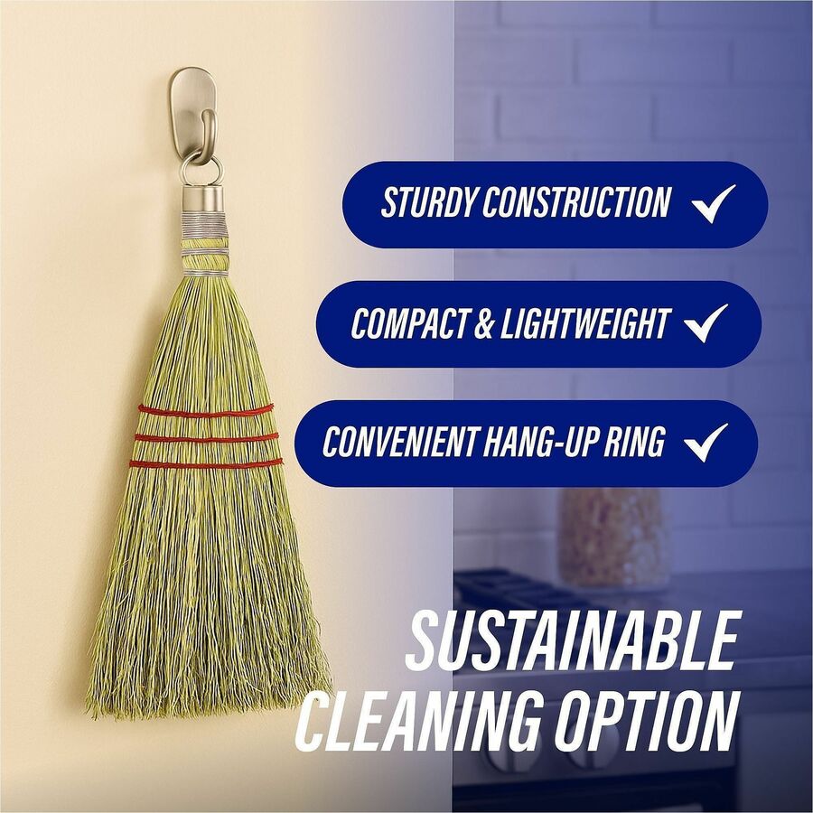 Genuine Joe Whisk Broom - 1 Each - Natural