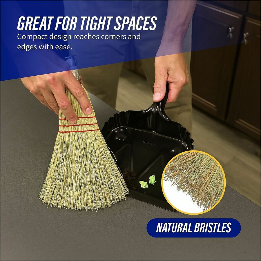 Genuine Joe Whisk Broom - 1 Each - Natural