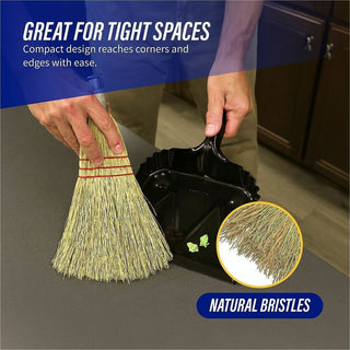 Genuine Joe Whisk Broom - 1 Each - Natural