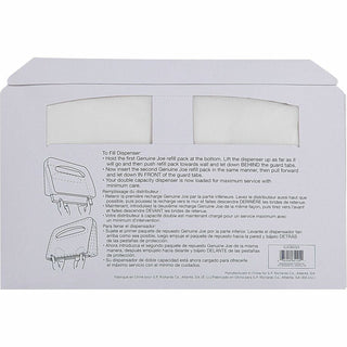 Genuine Joe Toilet Seat Covers - Half-fold - For Public Toilet - 250 / Pack - 20 / Carton - White