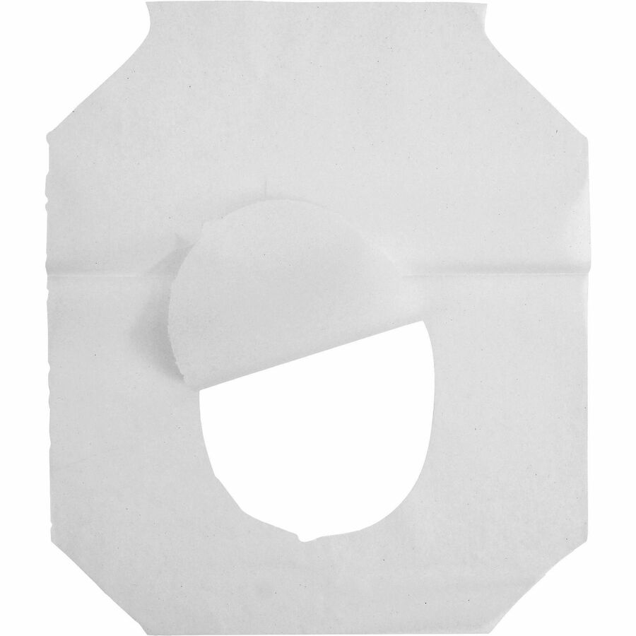 Genuine Joe Toilet Seat Covers - Half-fold - For Public Toilet - 250 / Pack - 20 / Carton - White - 