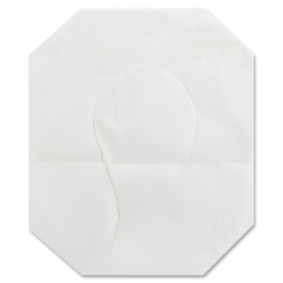 Genuine Joe Toilet Seat Covers - Half-fold - For Public Toilet - 250 / Pack - 20 / Carton - White - 