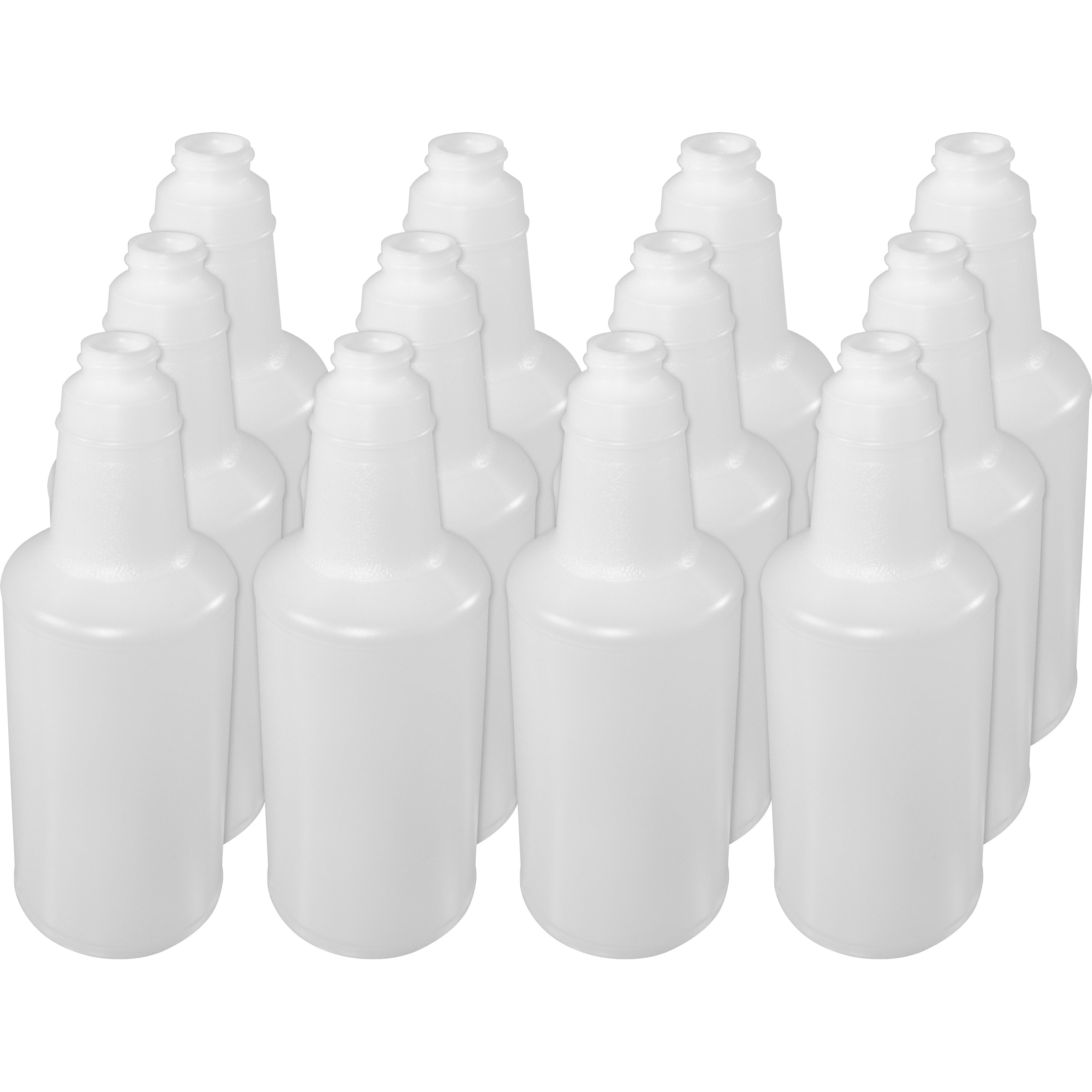 Genuine Joe Plastic Bottle with Graduations - Suitable For Cleaning - Lightweight, Durable, Graduated - 12 / Carton - Translucent - 