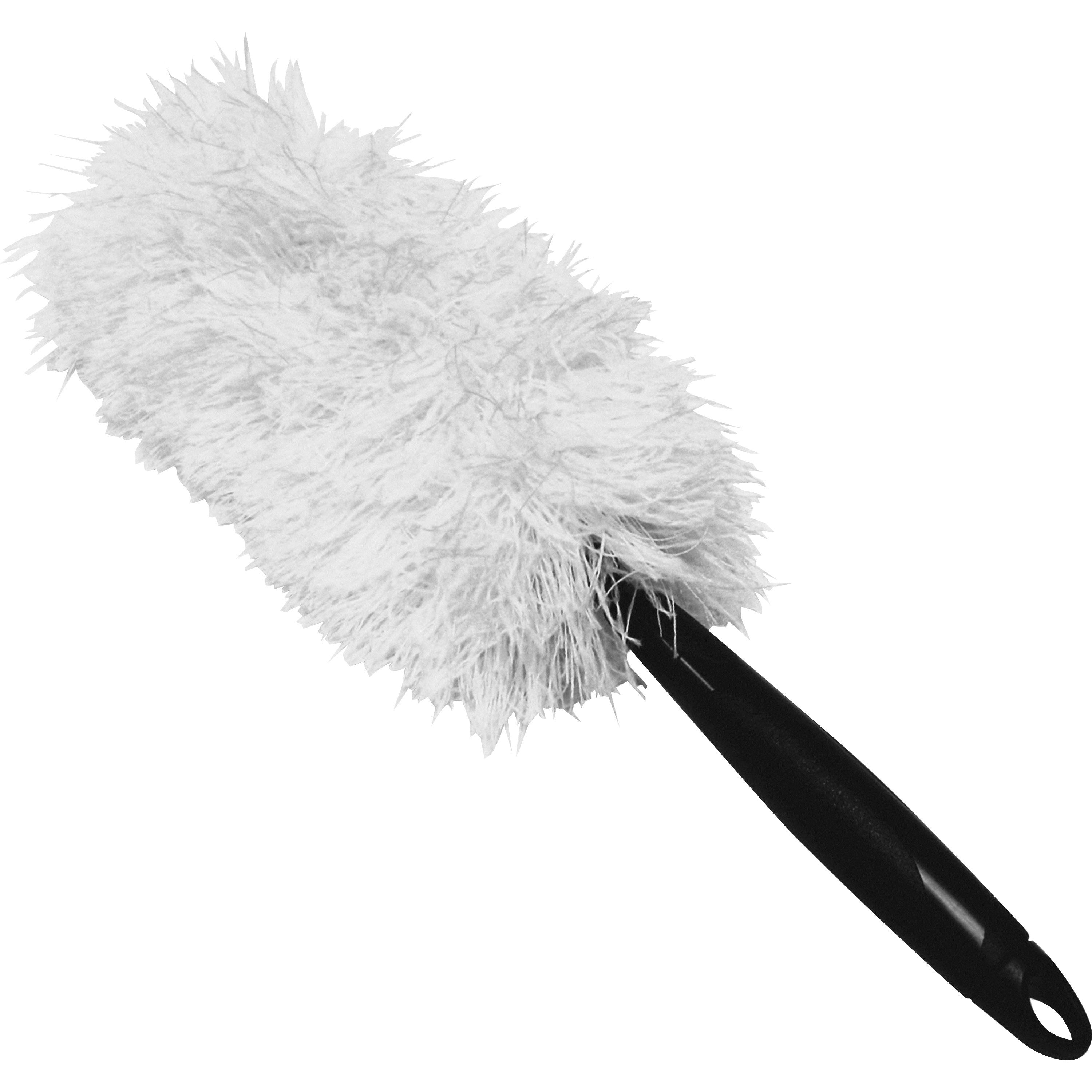 genuine-joe-microfiber-handheld-duster-863-handle-length-178-overall-length-1-each-white-black_gjo90112 - 1
