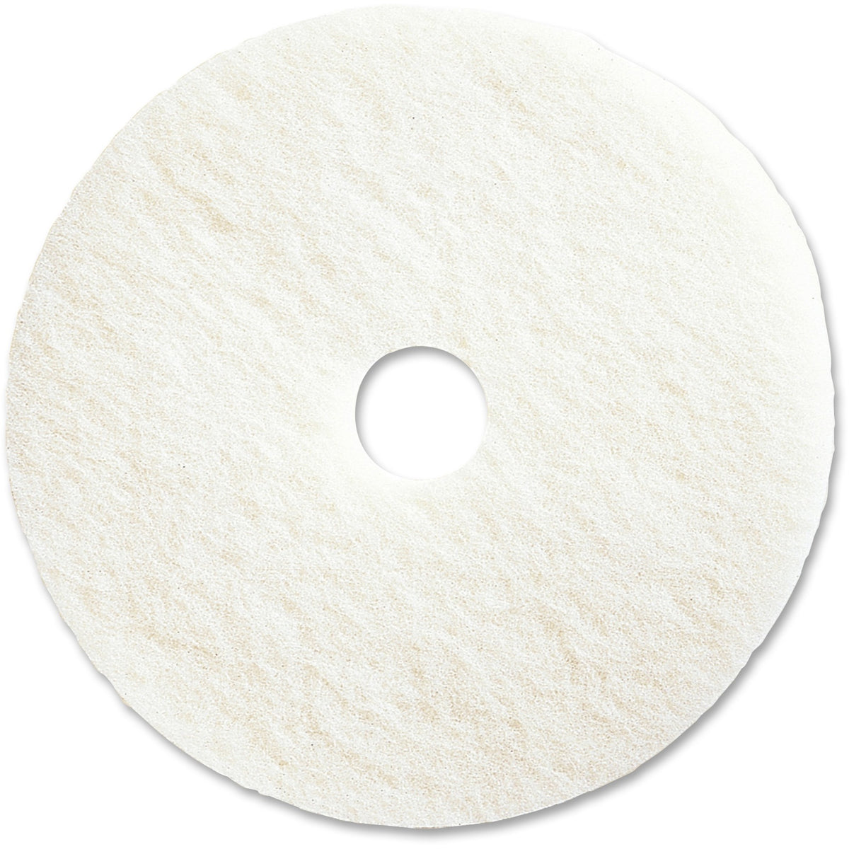 Genuine Joe 20" Super White Floor Pad - 20" Diameter - 5/Carton x 20" Diameter x 1" Thickness - Floor - 1000 rpm to 3000 rpm Speed Supported - Resilient, Flexible, Soft, Durable, Long Lasting - Fiber - White - 