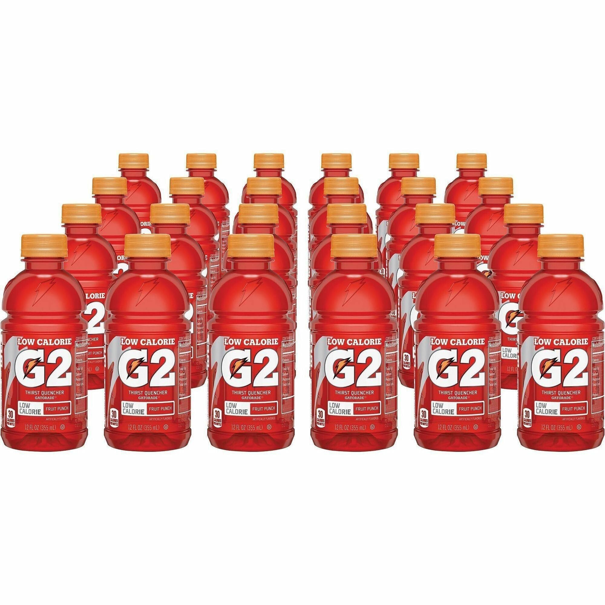 Gatorade Fruit Punch Low-Calorie Sports Drinks - 12 fl oz (355 mL) - Bottle - 24 / Carton