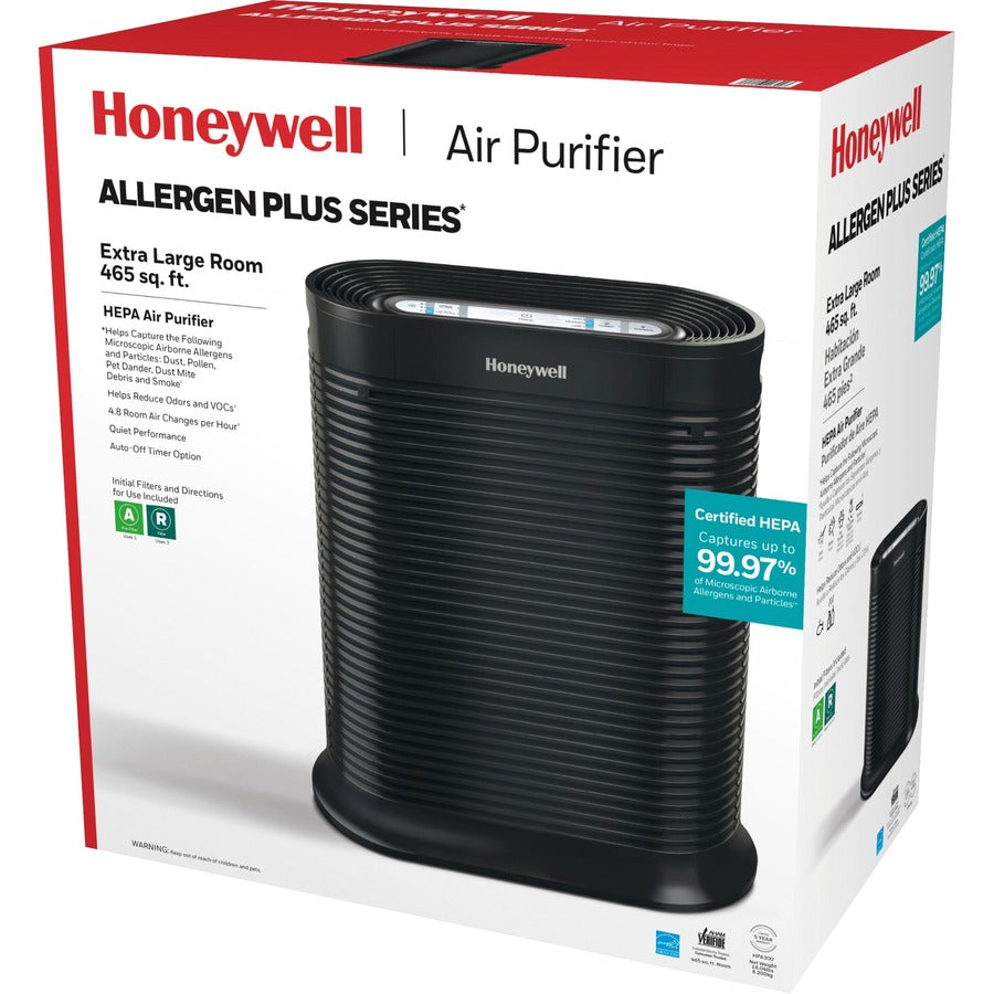 Honeywell HPA300 HEPA Air Purifier - True HEPA, Activated Carbon - 465 Sq. ft. - Black - 