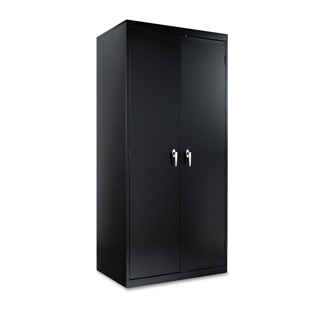 Assembled 78" High Heavy-Duty Welded Storage Cabinet, Four Adjustable Shelves, 36w x 24d, Black - 