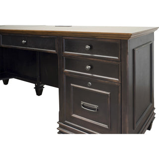 Martin Hartford L-Shaped Desk - Vintage Black - 1 Each