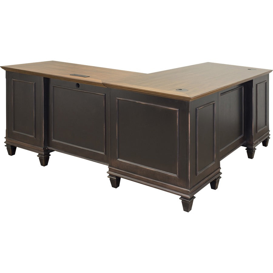 Martin Hartford L-Shaped Desk - Vintage Black - 1 Each