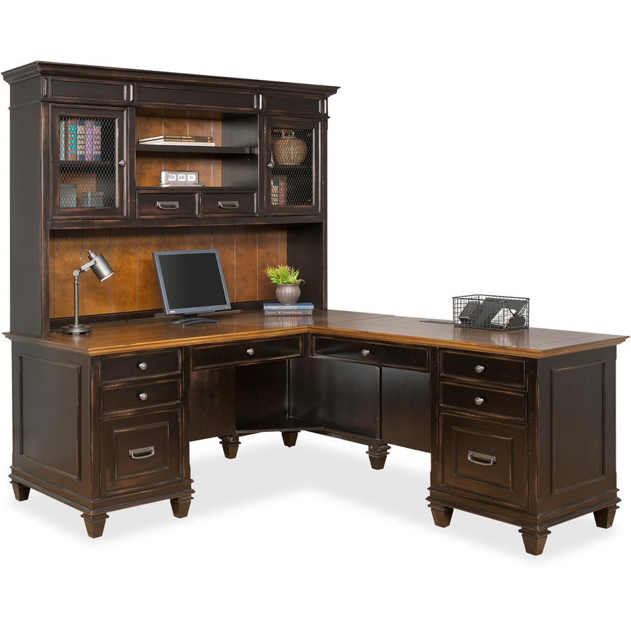 martin-hartford-hutch-705-x-1449-2-x-utility-drawers-2-doors-2-shelves-1-adjustable-shelfves-material-wood-veneer-solid-wood-finish-vintage-black-touch-lighting-for-home-office-living-area_mrtimhf682 - 3