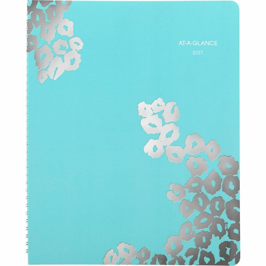 Wild Washes Weekly/Monthly Planner, Wild Washes Flora/Fauna Artwork, 11 x 8.5, Blue Cover, 13-Month (Jan to Jan): 2024-2025