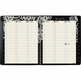 Lacey Weekly Block Format Professional Appointment Book, Lacey Artwork, 11 x 8.5, Black/White, 13-Month (Jan-Jan): 2024-2025